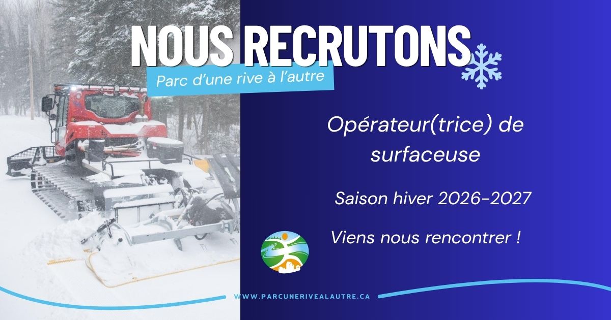 Opérateur(trice) de surfaceuse - Corporation du Parc d’une Rive à l’autre